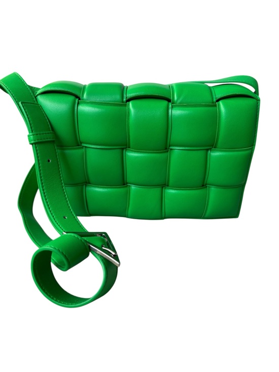 Bottega Veneta Handbags - Bottega Veneta Parakeet Green Padded Cassette Shoulder Bag with Gold Chain